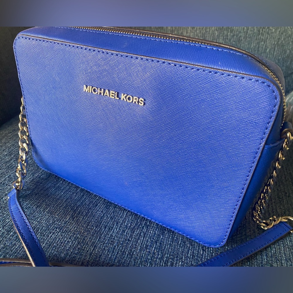 Michael Kors 💙 Vibrant Blue 💙 Jet Set Crossbody Bag - Picture 8 of 11